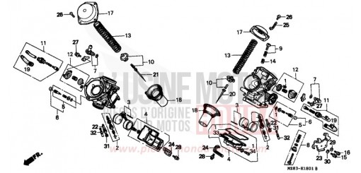 VERGASER (EINZELTEILE) VT600CR de 1994